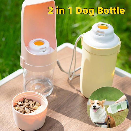 Portable Pet Water Bottle with Lanyard – Leak-Proof Travel Bottle for Dogs & Cats