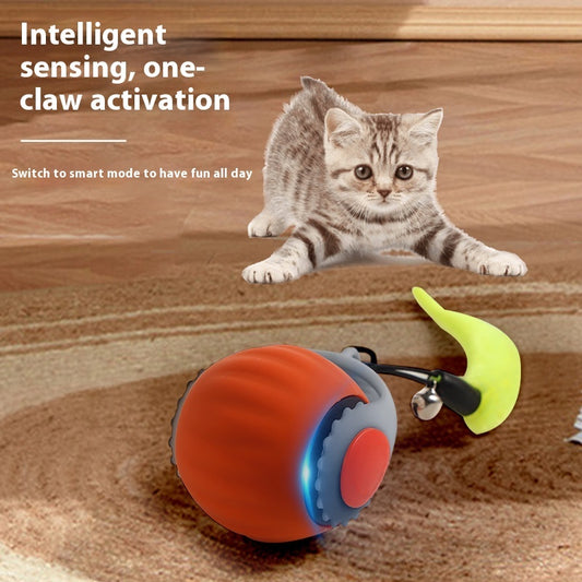 Smart Automatic Cat Toy Ball – Rechargeable Interactive Play Ball for Indoor Cats